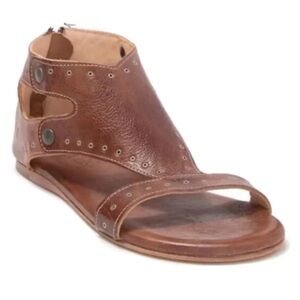 Bedstu Bed Stu Soto G Tan Mason Leather Sandals Flat Zipper Open Toe NWT Box 10